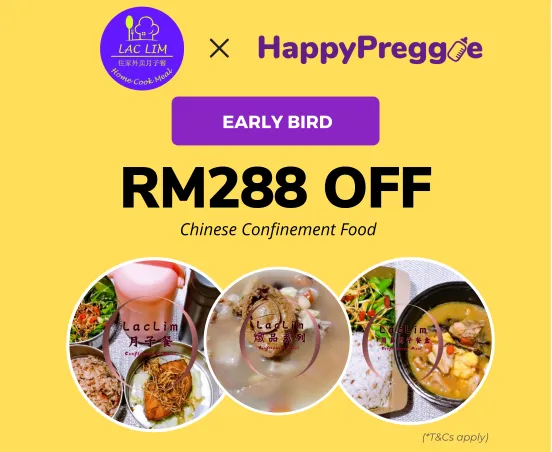 Early Bird Confinement Food Discount Worth RM288